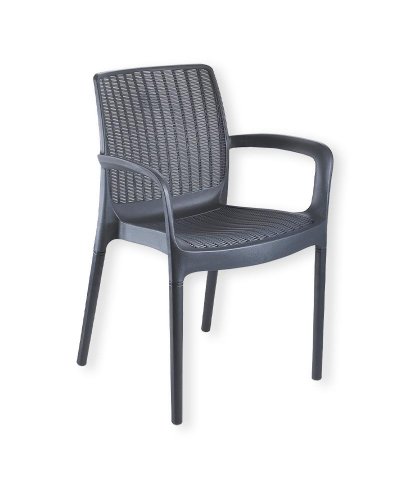 Cadeira de Resina Bali Cinza | Casa Alves