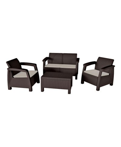 Conjunto Lounge de jardim Grafite (4 lugares)