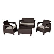 Conjunto Lounge de jardim Grafite (4 lugares)