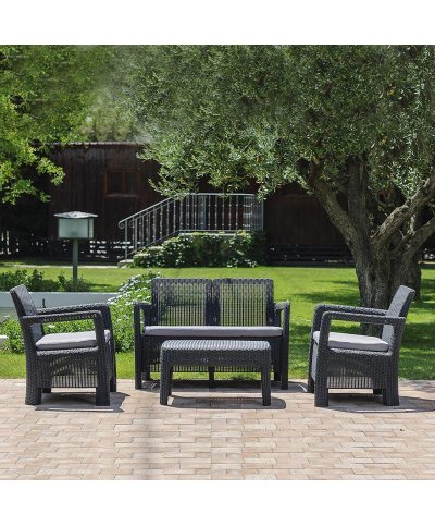 Conjunto Jardim Tarifa Lounge sofá + poltronas + mesa  | Casa Alves