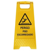 Sinal aviso piso escorregadio