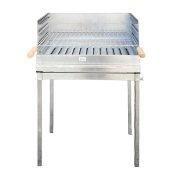 Churrasqueira de pousar (c/ pernas) 60x45cm inox