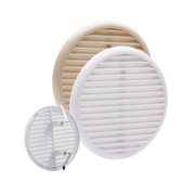 Grelha encastrar + clipsar D-12,5-16 cm ABS branco + rede