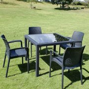 Cadeira de Resina Bali Cinza | Casa Alves