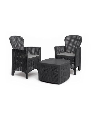 Conjunto de jardim Tree antracite