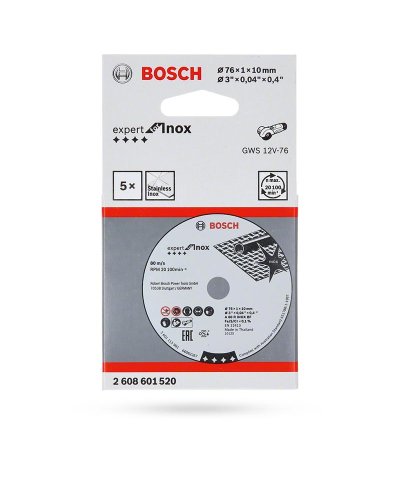 Pack 5 discos Expert for Inox, 76 x 1 x 10 mm