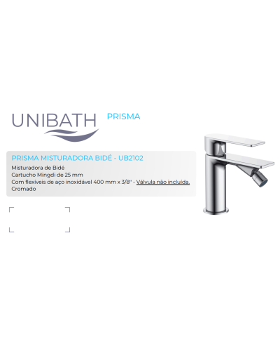 Torneira de Bide Prisma cromado