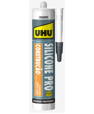 Silicone Neutro de Construção UHU Pro Cinzento 280 ml