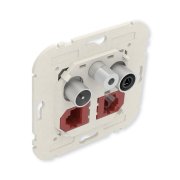 Tomada mista R-TV-SAT-2xRJ45 Cat6 UTP estrela Efapel 21546