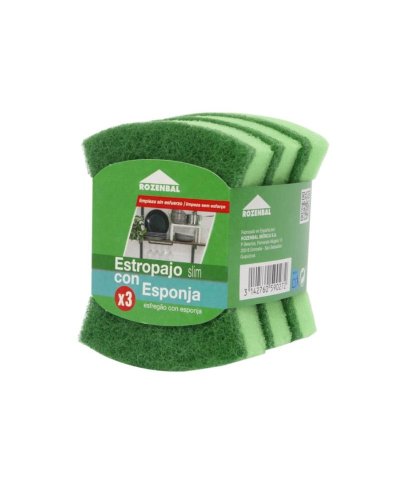 Pack 3 esponjas multiusos verde