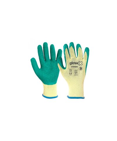 Luva latex verde c/suporte algodao tam.10 0704002