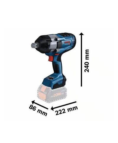 Kit Aparafusadora Bosch GDS18V-1050H + 2 baterias ProCore