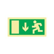 Sinal saida emergencia (baixo) 20x10cm