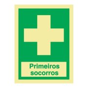 Sinal primeiros socorros 15x20cm