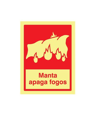 Sinal manta apaga-fogos 15x20cm