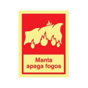 Sinal manta apaga-fogos 15x20cm