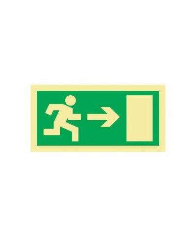 Sinal saida emergencia (direita) 20x10cm