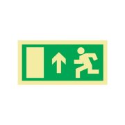 Sinal saida emergencia (cima) 20x10cm