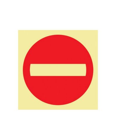 Sinal passagem proibida 15x20cm