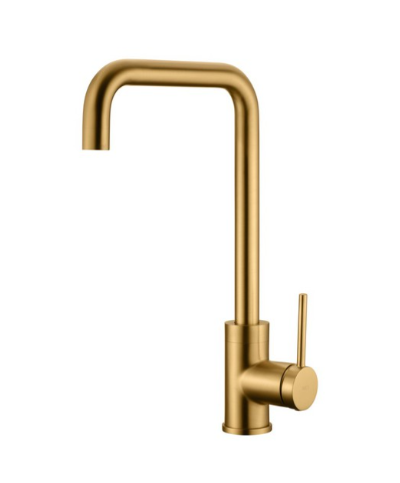 Torneira de cozinha acabamento escovado dourado (Ø 35 mm)