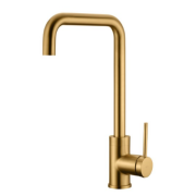 Torneira de cozinha acabamento escovado dourado (Ø 35 mm)