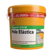 Pele elástica Sikagard 570W 18Kg+2Kg cinza