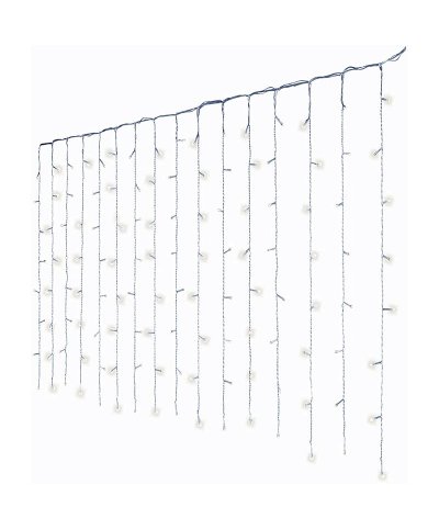 Cortina multifuncoes 240leds ext. branco frio 225x150cm