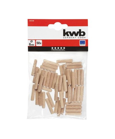 Espigas estriadas 6mm 50 unids | Casa Alves