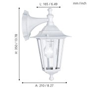 Aplique descendente LATERNA branco 22462