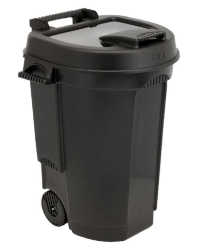 Contentor lixo 110L preto