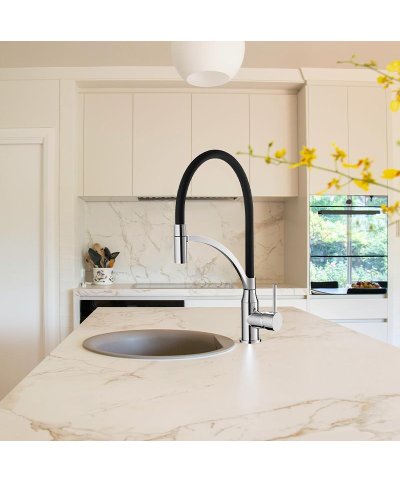 Monocomando Cozinha Aquarela Preto