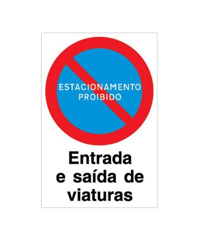 Sinal entrada saida viaturas 40x60cm