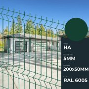 Painel de vedacao 250cmx120cm verde plastificado