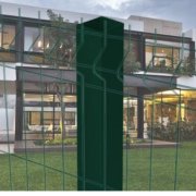 Poste para redes de vedacao 60x60mm x 1.5 mt altura verde c/ abraçadeiras  incl.