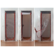 Protecao de porta em plástico com fecho 110x210cm