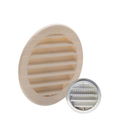 Grelha encastrar D-11,8 cm ABS branco + rede