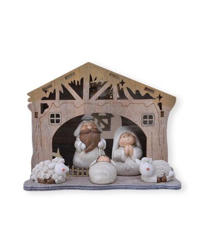 Presepio 5 pecas e estabulo