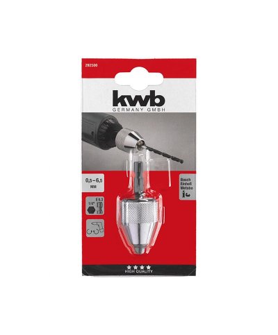 Portabrocas 0.5-6.5mm HEX 1/4