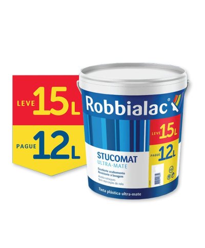 Tinta Robbialac Stucomat Branco 15L | Casa Alves