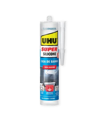 UHU Super Silicone Casa de Banho Transparente 300ml