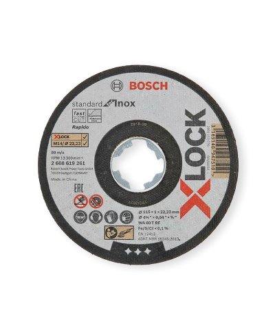 Disco de corte Bosch standard X-Lock inox 115x1mm