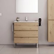 Conjunto Móvel de 3 gavetas com lavatório cerâmico