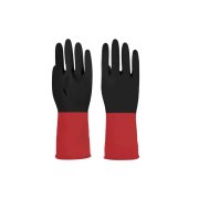 Luva fibra algodao revest.latex preto 33cm tam.9 0702002