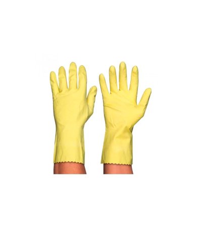 Luva menage latex 7013 tam.9 amarelo 0702001