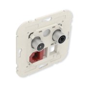 Tomada mista Efapel R-TV RJ45 UTP+FO 21535