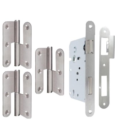 Kit ferragens Portax (1 fechadura + 3 dobradicas)