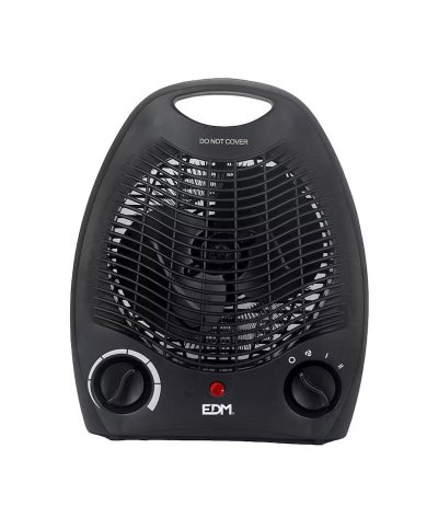 Aquecedor Elétrico EDM 1000-2000W Preto | Casa Alves