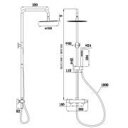 Sistema duche MX Ella termostatico cromado