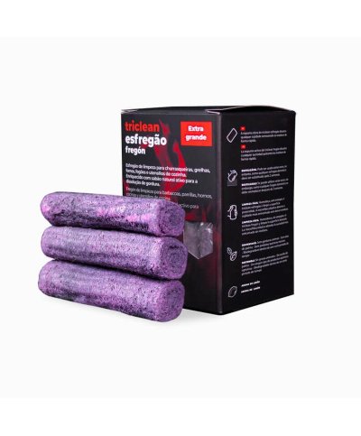 Kit 3 esfregoes de limpeza