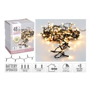 Grinalda multifuncoes 48 leds branco quente (3xAA)